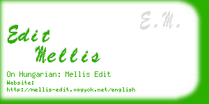 edit mellis business card